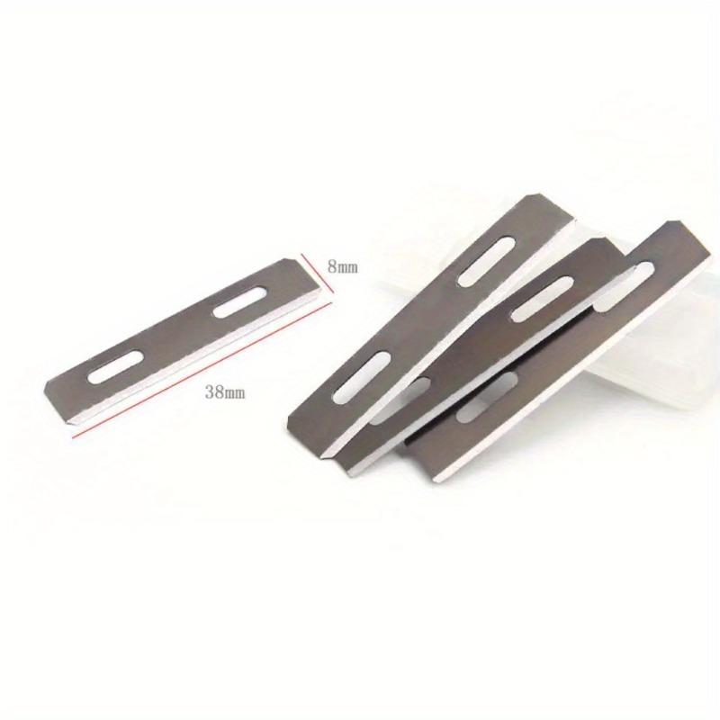10Pcs Stainless Steel Replacement Blades for DIY Leather Craft Skiver Safety Strander Lace Maker Tool