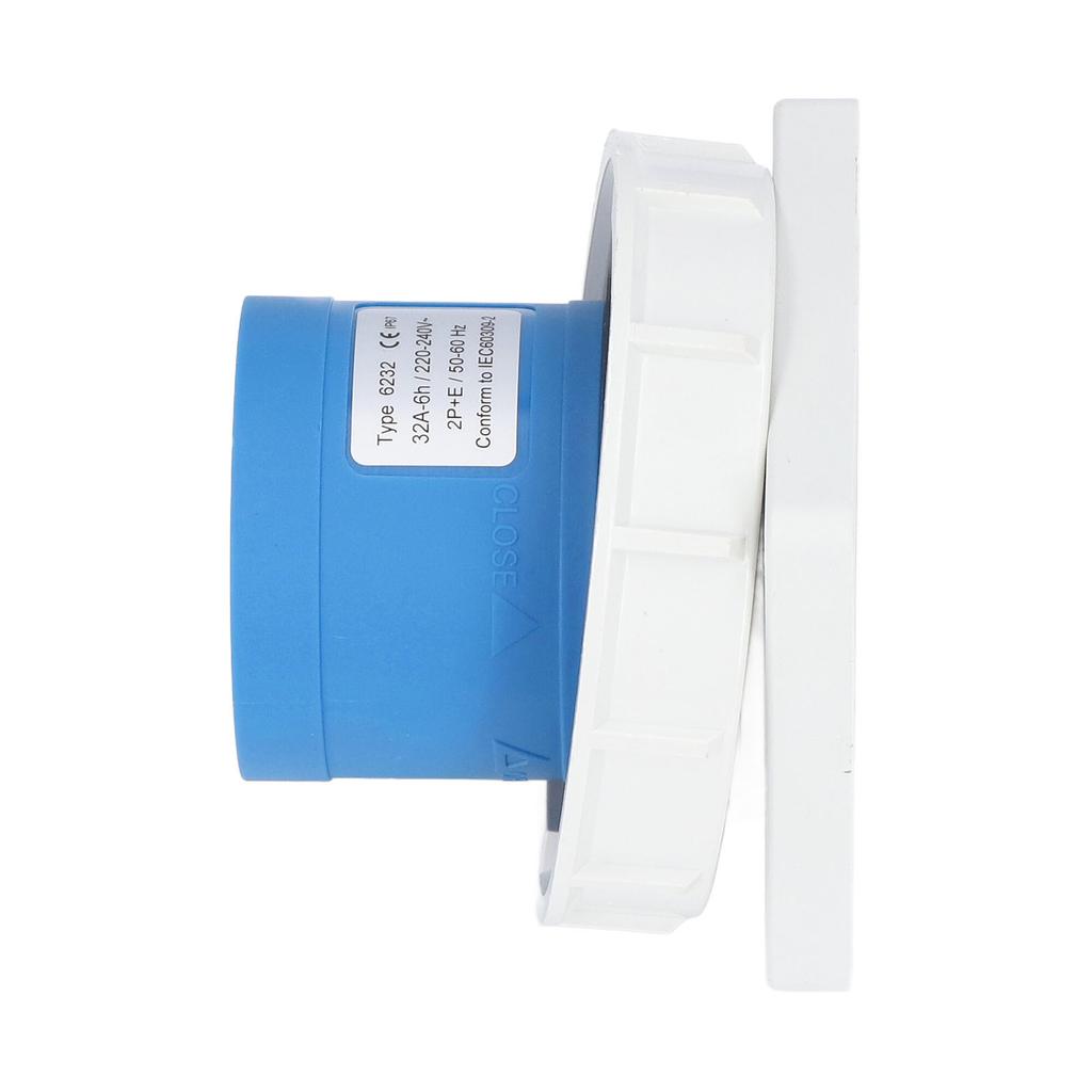 Industrial Socket IP67 Waterproof Brass Contact Aviation Connector 2P+E 32A 220240V