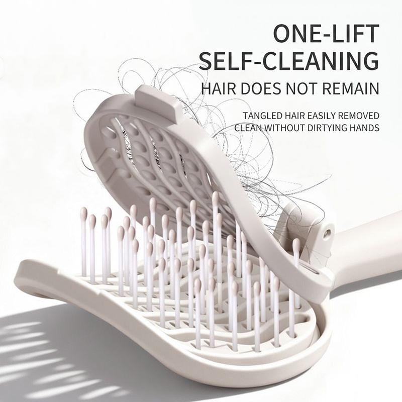 Anti Static Massage Comb Self Cleaning Hair Brush Cleaning Net Cover Hair Brush Salon Hair Massage Scalp Comb Air Cushion Brush