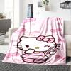 1 pièce Couverture Hello Kitty Couverture légère en flanelle pour canapé, lit, voyage, camping, salon, bureau, canapé, fauteuil