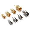30pcs Stainless Steel Crimp Caps DIY Necklace Chain Fastener Connectors Cords Rope Bracelet End Caps Jewelry Making DIY Supplies
