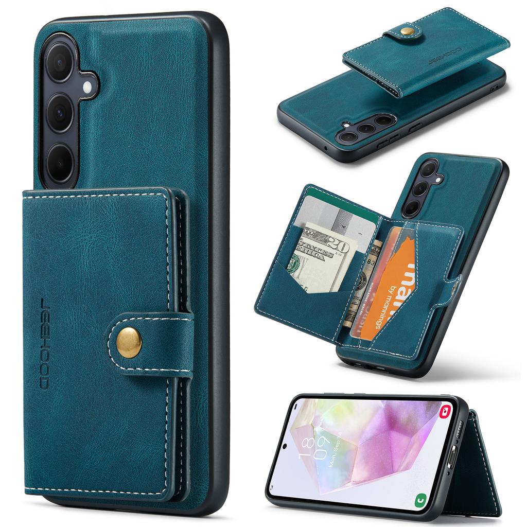 Für Samsung Galaxy A35 5G Hülle Kartenfach Retro Leder+TPU Handyhülle