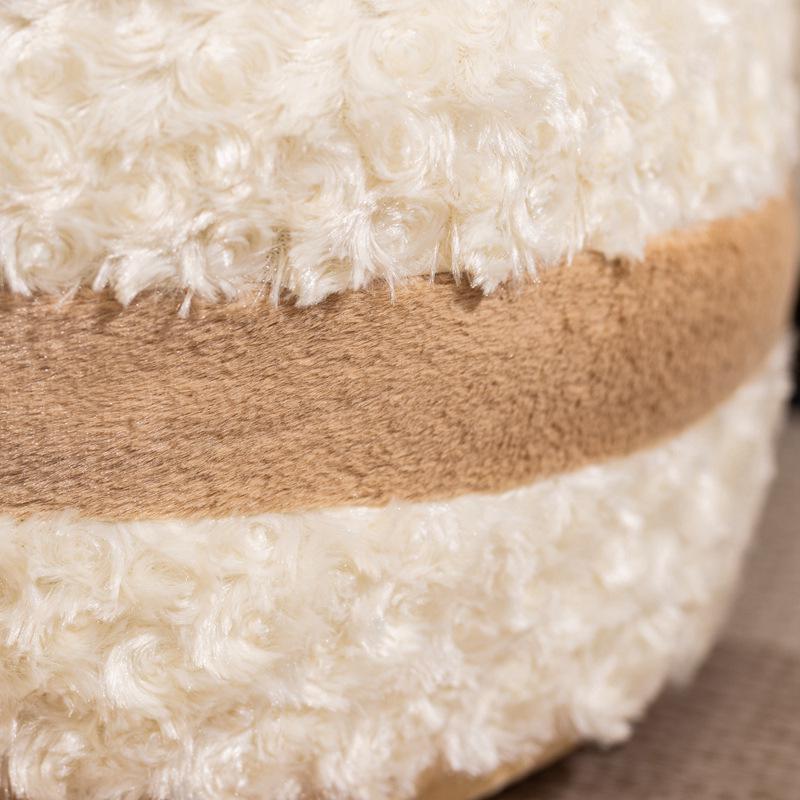 Adorable Bread Seat Cushion: Washable Tatami Footstool & Parent-Child Decorative Shoe Stool
