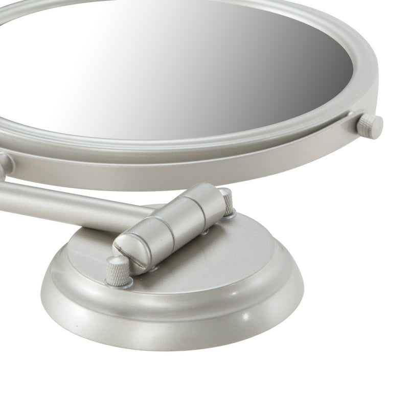 Bathroom Cosmetic Mirror 6 Inch Wall Mounted Cosmetic Mirror Retractable Round Cosmetic Mirror Double Sided Mirror Bathroom