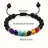 1pc Colorful Volcanic Stone Woven Bracelet Beads for Men and Women, Natural Beads