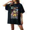 Women's Casual Loose Printed T-shirt With Round Neck Pullover Short Sleeved Top