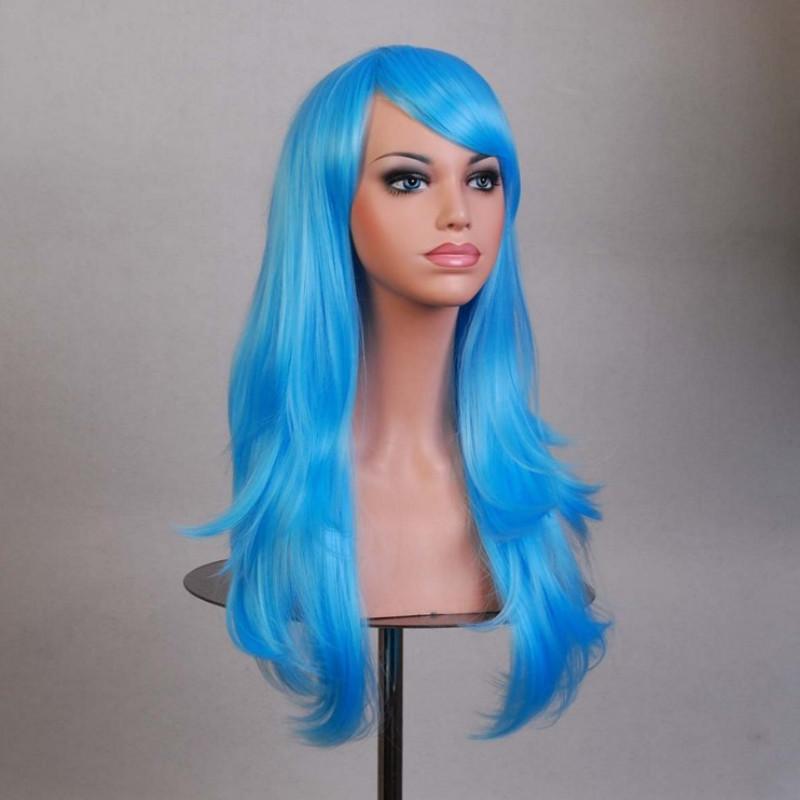 Cross Border Anime Cosplay Wavy Wig With Heat Resistant Fiber For Women