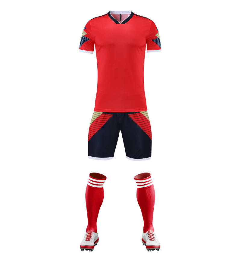 

New Soccer Uniform Set, Men S And Women S Adult Short-Sleeved Sports Team Uniform, Casual Suit, Competition Special Suit 2204 3XS красный