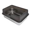 Stainless Steel Litter Box High Sides Anti Splashing Easy To Clean Enclosed Cat Litter Box for