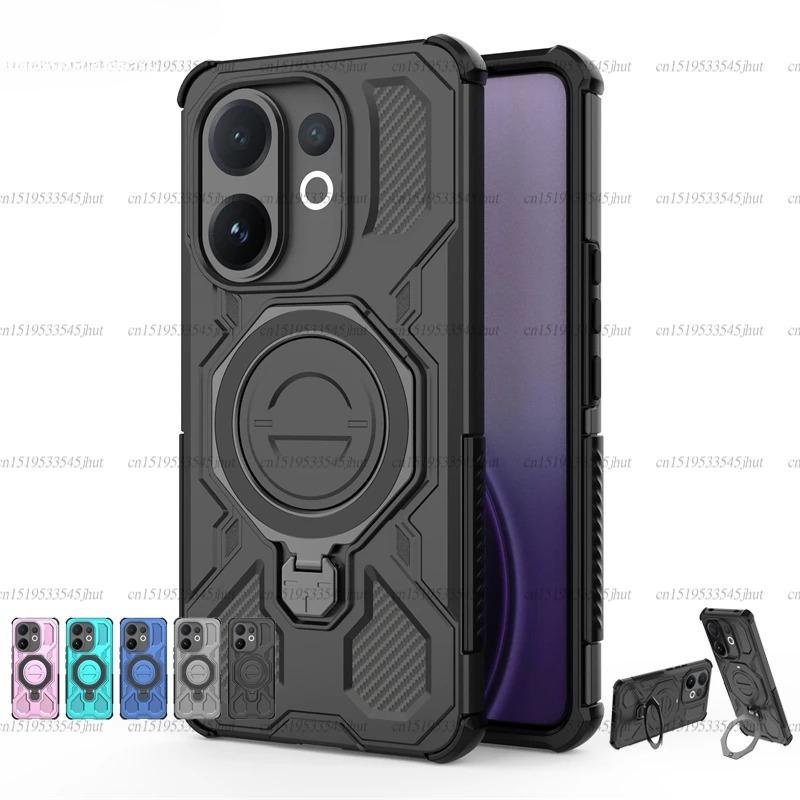 Magnetic Wireless Charge Cover For Vivo T4 Pro Phone Holder Armor Back Case For Vivo T4 Pro Cover For Vivo T4 Pro Case 6.77 inch