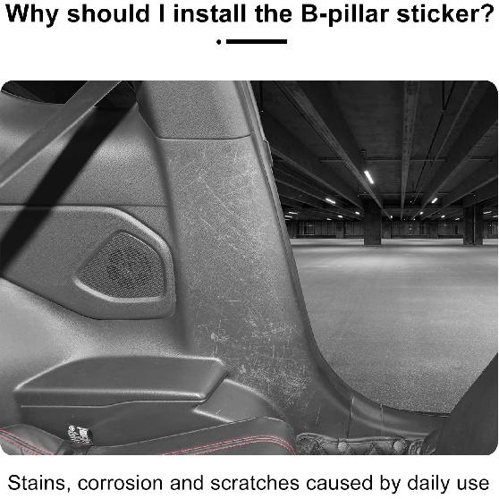 KUNGKIC for Toyota GR86 Subaru BRZ 2021 2022 2023 2024 2025 Internal B-Pillar Anti Kick Pad Protection Protector Stickers 9002 Color Italian Suede