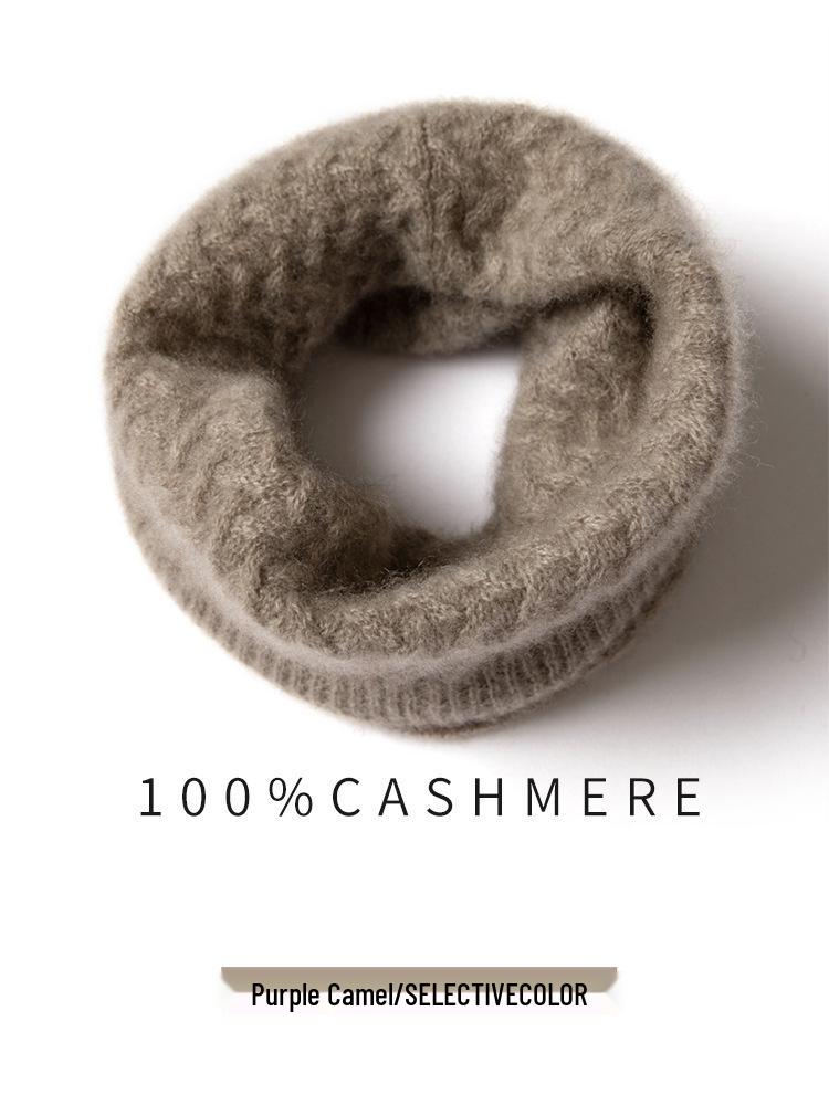 Unisex Cashmere Snood Pullover: Warm, Cold-Proof Neck Protection, Versatile Knitted Collar Scarf.