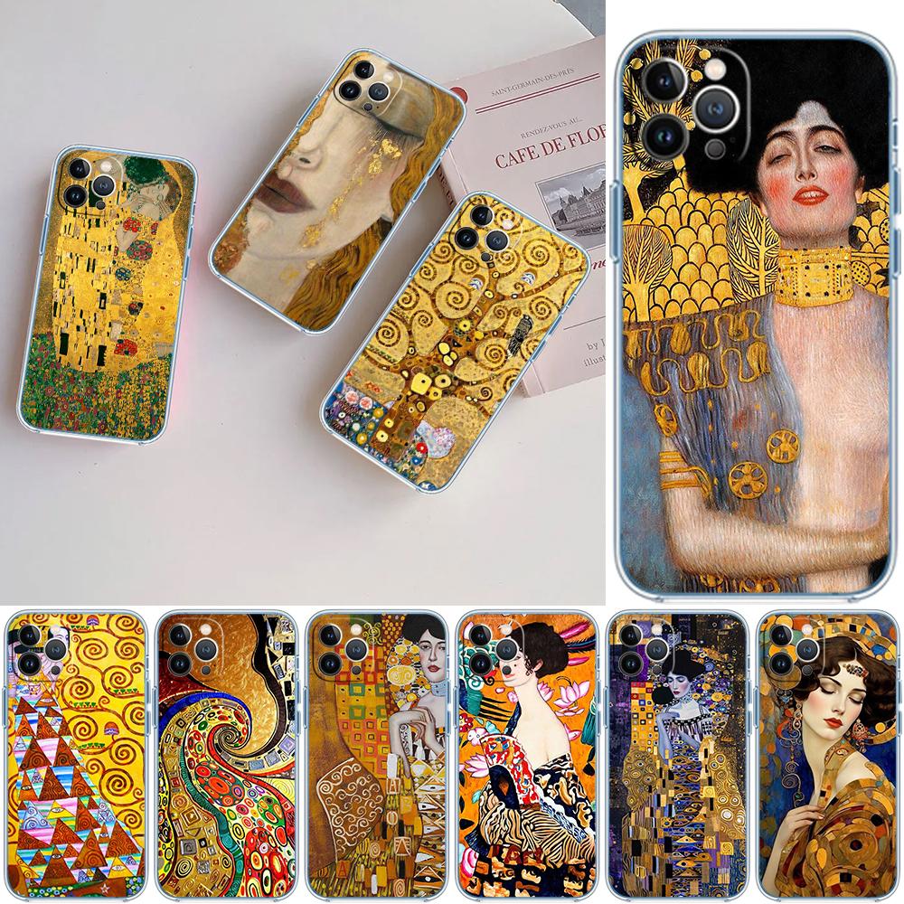 BF67 Gustav Klimt Soft Shell Transparent Phone Case for Motorola Moto G7 G8 G9 G84 G85 G73 G24 G15 Z2 Play Power Plus