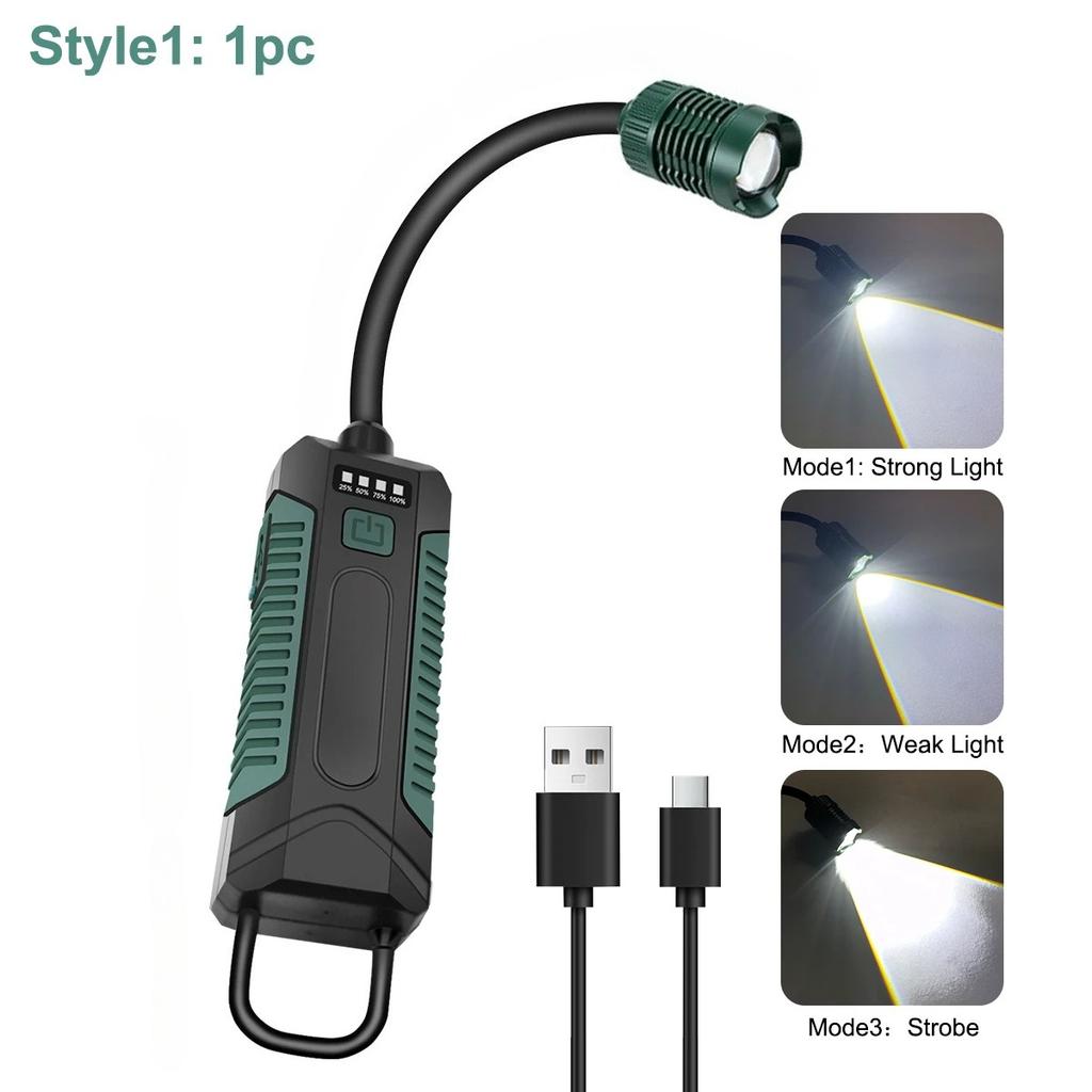 COB Work Light USB Rechargeable Led Work Light with 360° Swivel Hose Magnetic Hanging Hook for Camping Car Repair Emergency