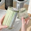 Minimalist Transparent Mesh Pencil Case Large Capacity Flip-Top Solid Color Pen Holder Portable Stationery Storage Bag