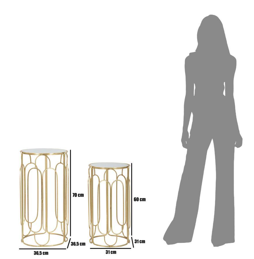 Stojak na rośliny Arty Zestaw 2 szt. Okrągły Cm Ø 36,5X70-31X60