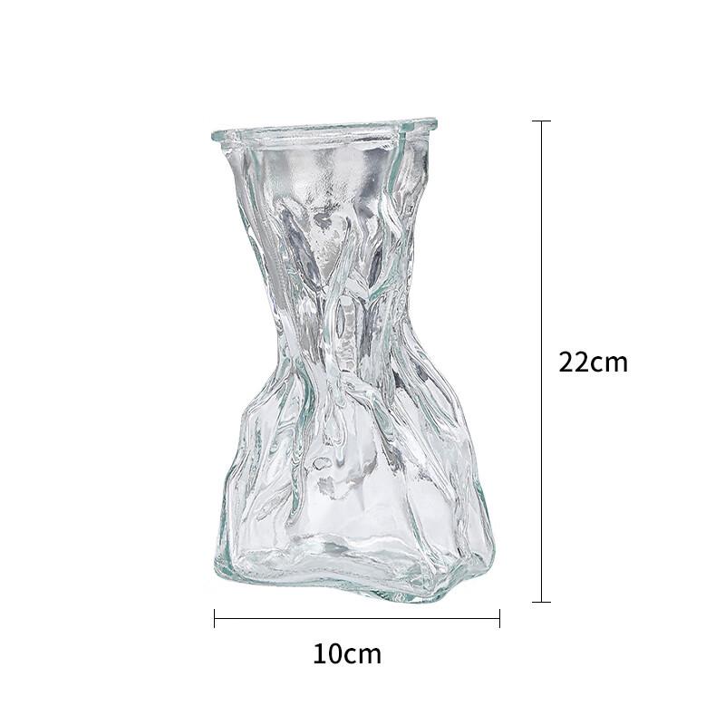 Origami Style Transparent Glass Vase