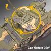 1:32 Scale SWAT Armored Police Car Model Toy Metal Diecast Pull Back Shock Absorption Heavy Truck Toys Sound Light Gift for Kids