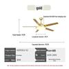 Integrated LED Ceiling Fan with Remote Control for Living Room, Classroom, or Study