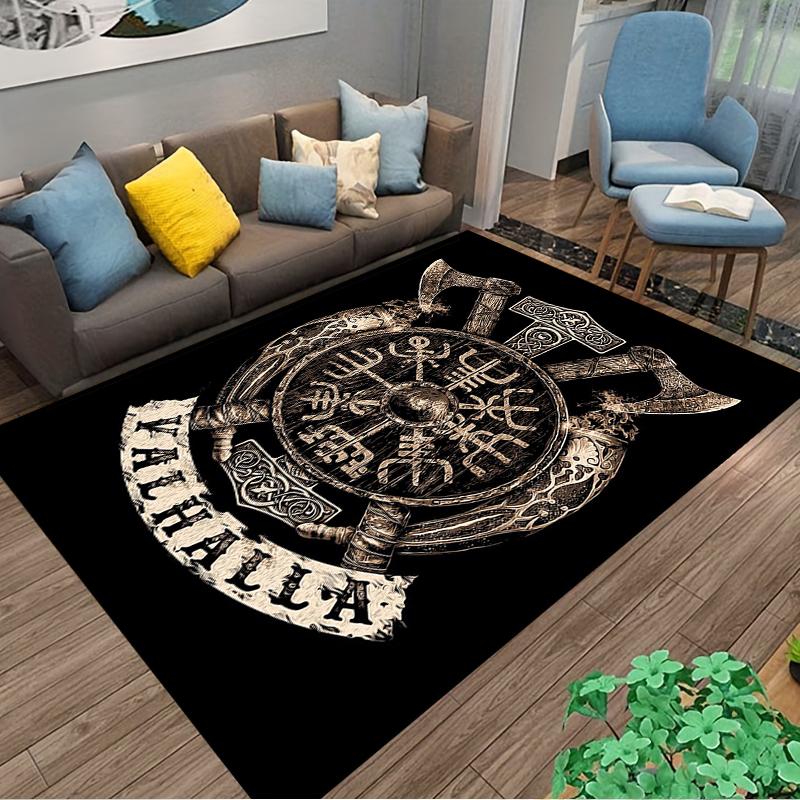 Viking Valhalla Theme Carpet Non-slip Rug Suitable for Living Room and Bedroom Sofas