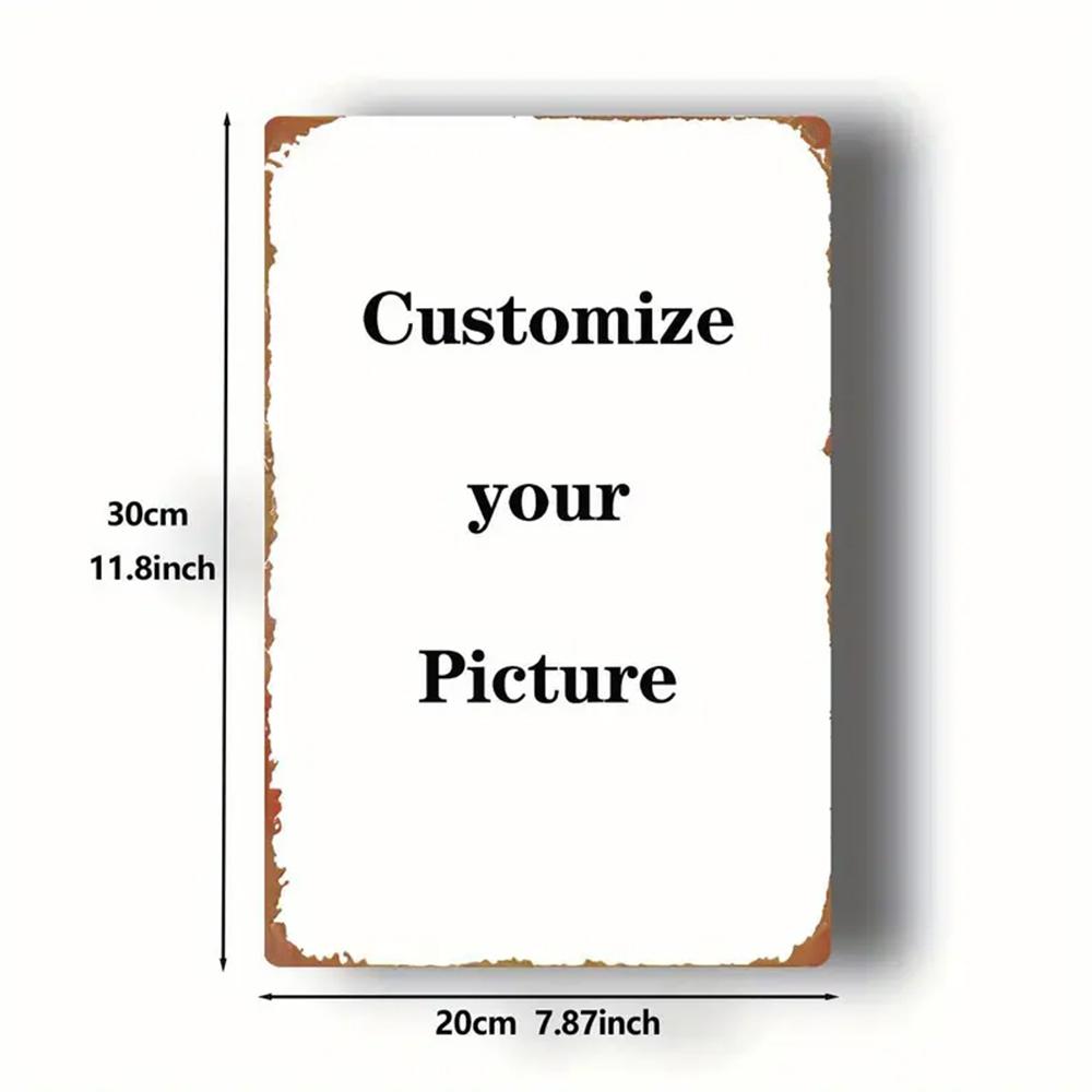 

1 custom wooden sign - personalized text/photo /Logo wall decoration - 8 x12 20cmx30cm durable indoor and outdoor home L