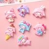 10 Pcs Cute Surface Cartoon Pink Little Sheep Ice Cream Resin Scrapbook Diy Jewelry Wedding Children Hairpin Accessories A66