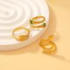 18K Gold Plated Snake-Shape Open Ring In Titanium Steel - Trendy, Cool, Light Luxury Finger Ring for Women In European American Style