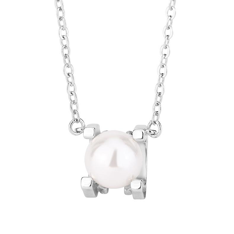 Huamei Pearl Set S925 Silver Needle Earnail Bead Luxury Pendant Clavicle Chain New Bull Head Necklace