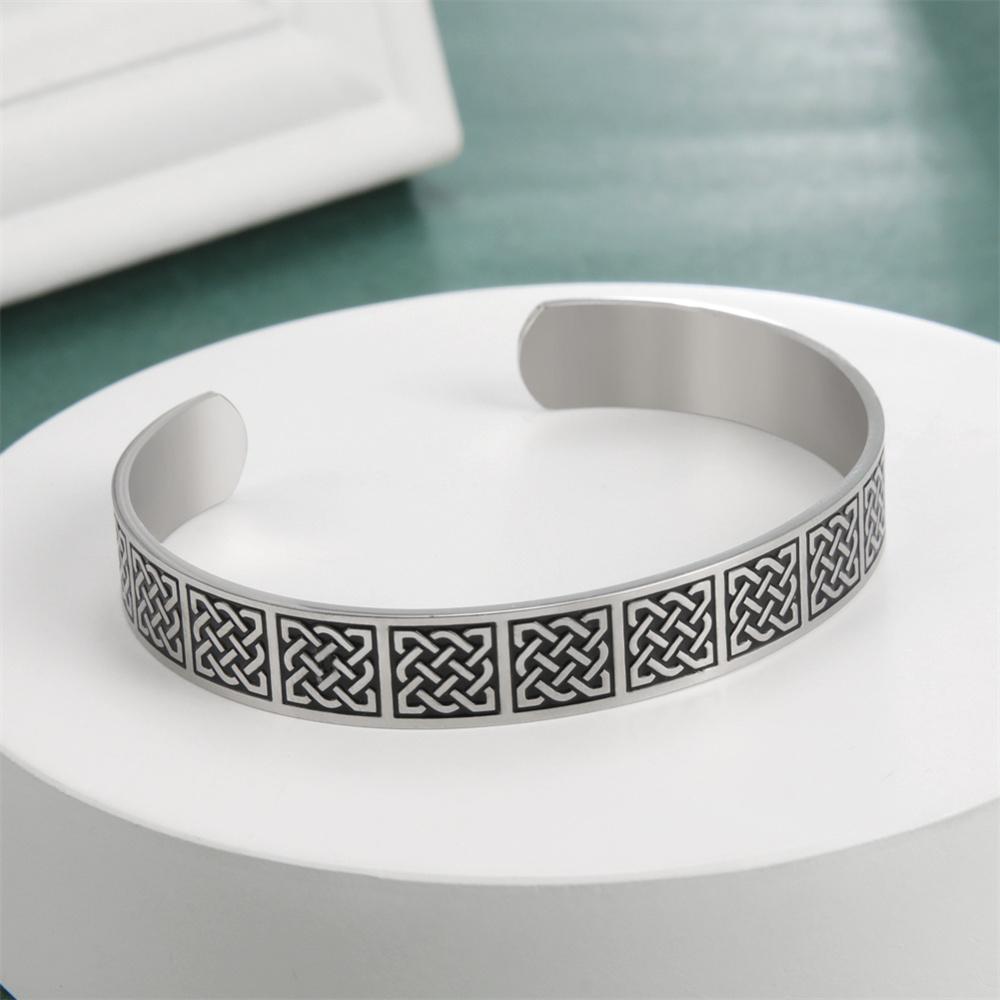 My Shape Vintage Viking Celtics Knot Bangles for Men Couple Stainless Steel Adjustable Open Cuff Bangle Bracelets Jewelry Male