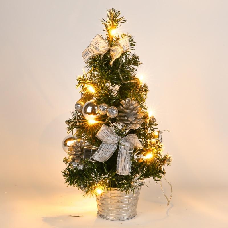 40CM Dining Table LED Christmas Tree Night Light Decoration Light Pine Tree Mini Christmas Tree Christmas Decoration New Year Gift