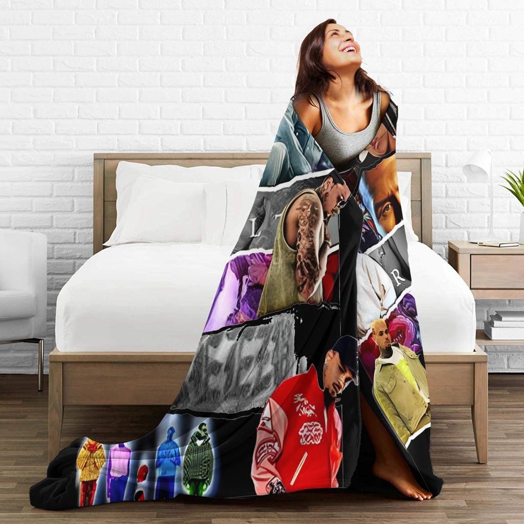 Chris Brown Breezy Bowl XX Tour 2025 Merch Decke Warm Gemütlich Flauschig Überwurfdecken für Sofa 50x60 Zoll Mehrere Größen Tagesdecke