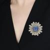 Korean Rhinestone Flower Brooch: Dual-Use Scarf Buckle & Pin Accessory