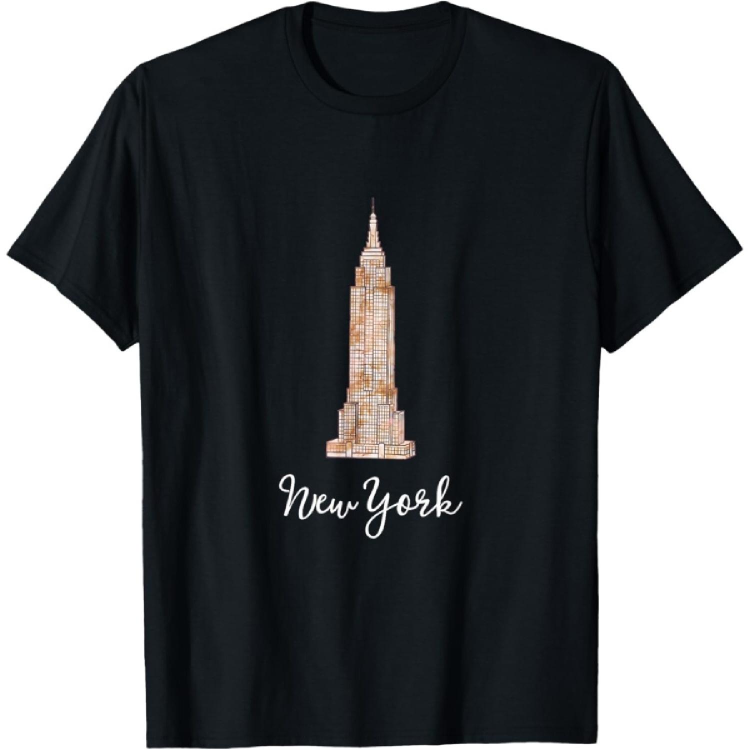 New York Shirt with Empire State Building T-Shirt S чёрный
