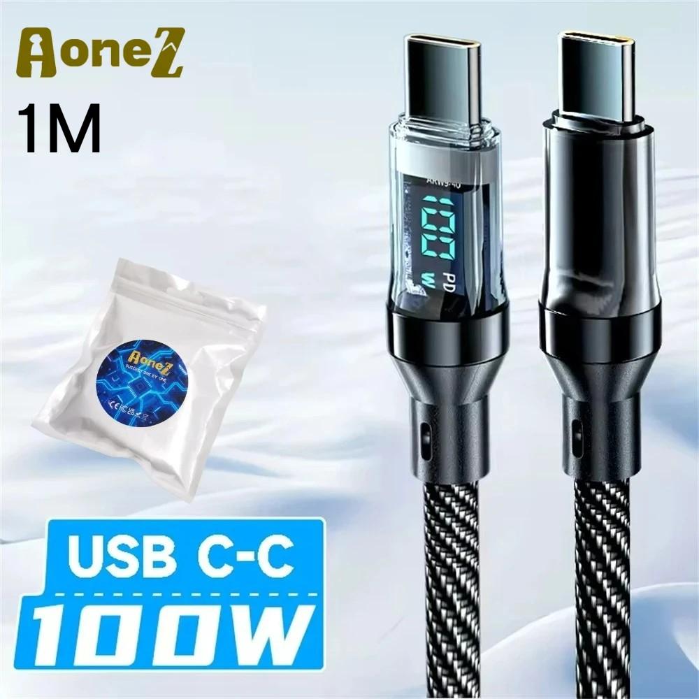 60W-120W USB A To Type C and Type C To Type C Fast Charging Cable with LED Display Super Fast Charge for Huwei iPhone 15 MacBook