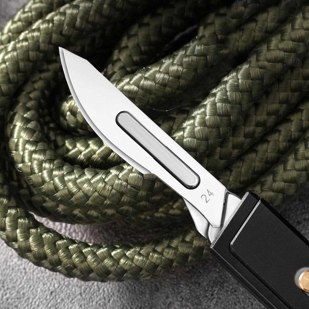 Stainless Steel Surgical Knife EDC Key Chain Pendant Sharp Pocket Knife Carry-on Unpacking Express Package Utility Gadgets Tool