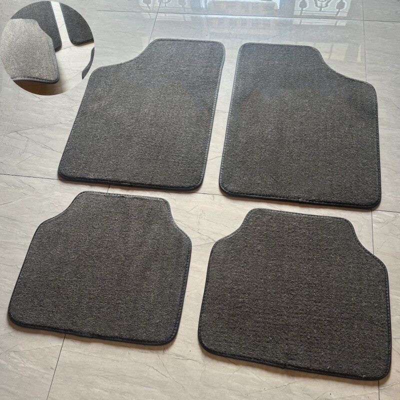 Suede Car Foot Mat Universal Floor Mat Surrounded by Protective Pad Carpet Car Foot Mat Wear-Resistant Non-Slip Mat Flame Retardant Mat