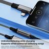 L-Shaped iP/USB-C to 3.5mm Female + Type-C Charging Cable Audio Charging Adapter