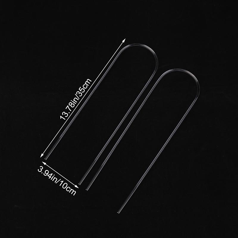 

2 шт. Прозрачные акриловые колышки для растений в виде буквы U для вертикального сада, прочная опора для комнатных лиан и цветочных горшков 35cm