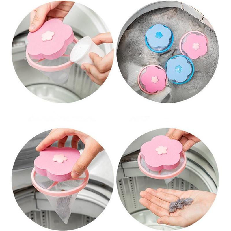 Pet Hair Remover Reusable Ball Wool Sticker Washing Machine Filter Pet Fur Lint Catcher Laundry Cleaning Tools Cat Accessories