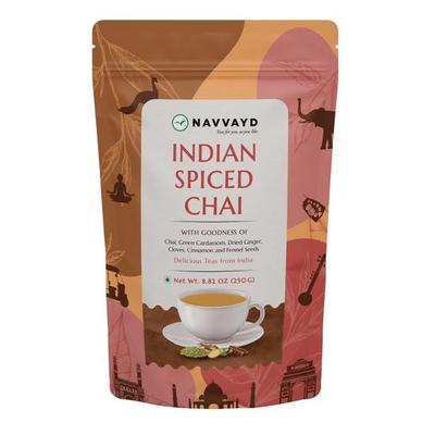 Navvayd Desi Masala Chai, (250 Gm, 125 Cups), with Cardamom, Cinnamon, Black Pepper, Clove, Fennel Seeds & Ginger