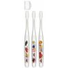 Skater Toothbrush, Soft Clear, for Elementary School Students (Ages 6-12), 3-Piece Set, Cars Disney Design, TBCR6T