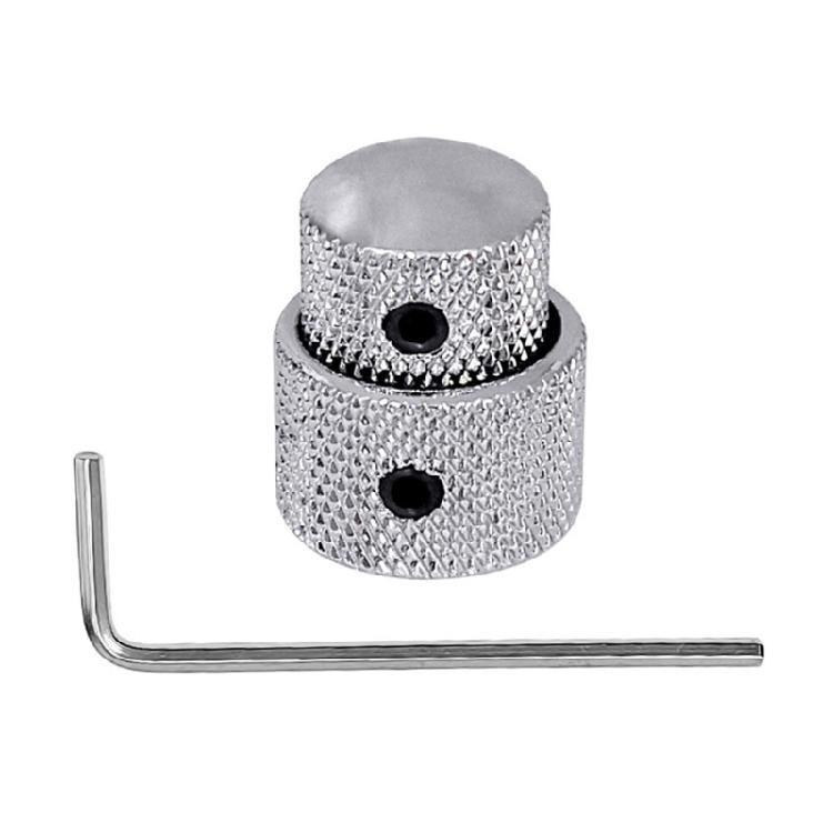 

2PCS Metal Guitar Control Knobs Round Knob Set Metal Volumes Knobs for Precise Volumes Tone Tuning on Electric Guitar