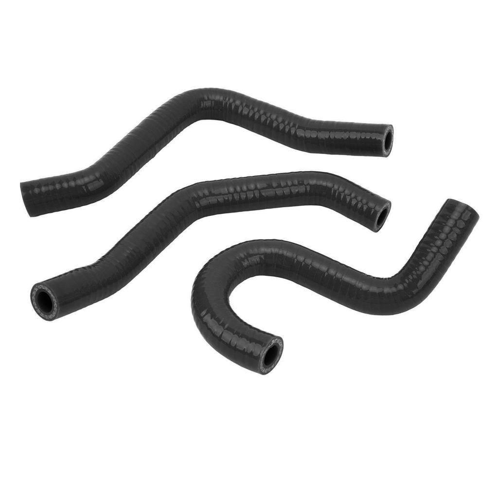 3Pcs Motorcycle Radiator Hose Thickened High Temperature Resistant Silicone Radiator Coolant Hose For CR80R CR85R Black