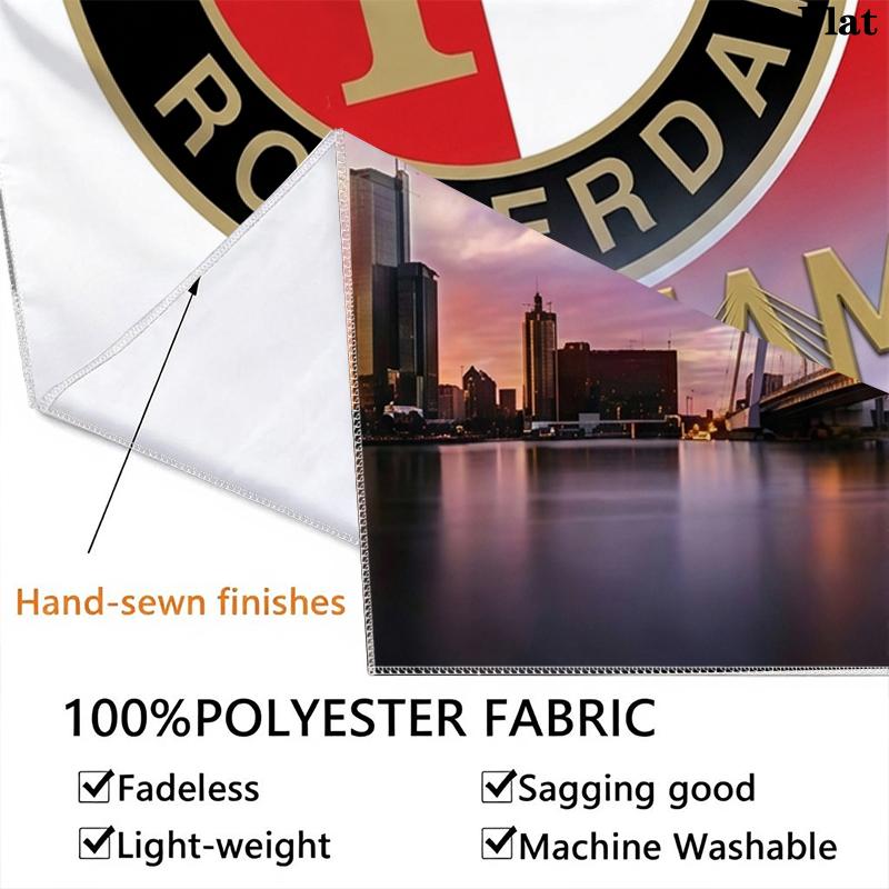 Custom Name feyenoord Wall Tapestry Aesthetic Wall Hanging Printed Fabric Blanket Decorative Tapestries for Bedroom Living Room Home Decor