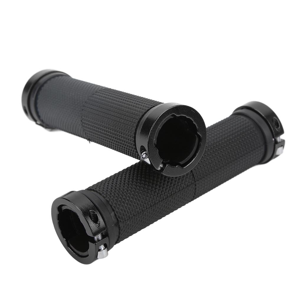 CANSUCC Mountain Bike Handle Bar Cover Aluminum Lock Loop Bicycle Rubber Handle Bar GripsBlack