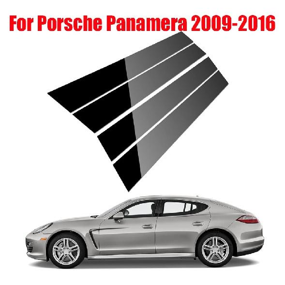Glossy Black Pillar Posts For Porsche Panamera 2009-2016 4pcs Windows Door Trim