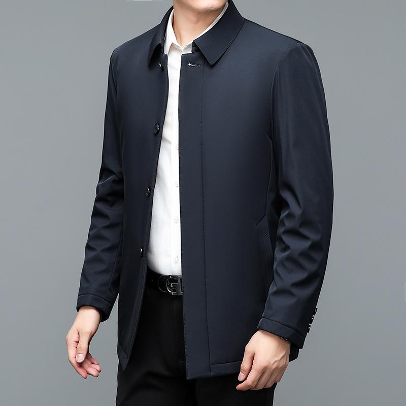 Giacca da Uomo Invernale in Cotone con Revers Giacca da Uomo Elegante Giacca Casual Cinese in Cotone