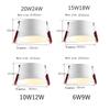 Dimmbare Einbau-Decken-LED-Downlights 9W15W20W24W Blendschutz SMD2835 Weiß Schwarz LED-Strahler AC110V 220V Innenbeleuchtung