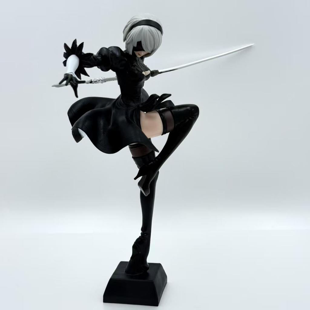 24CM NieR Automata YoRHa Nr. 2 Typ B figma 2B Lebensform Kaine Nier PVC Actionfigur Puppenmodell Sammlerstatue figura Geschenk