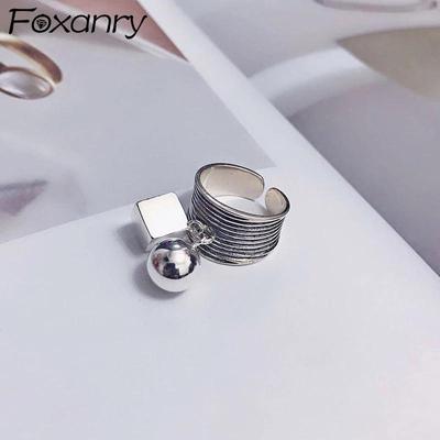 Bagues pour femmes, nouvelle mode, pendentif boule carrée Simple, Vintage Punk, bijoux de fête d'anniversaire, cadeaux